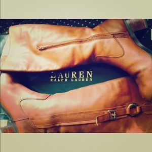 Ralph Lauren Vachetta Leather Boots Sz 8.5M