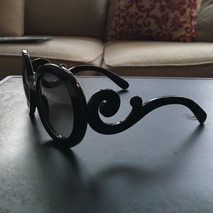 Prada 55mm Round Sunglasses