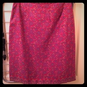 Old Navy silk skirt - beautiful print!