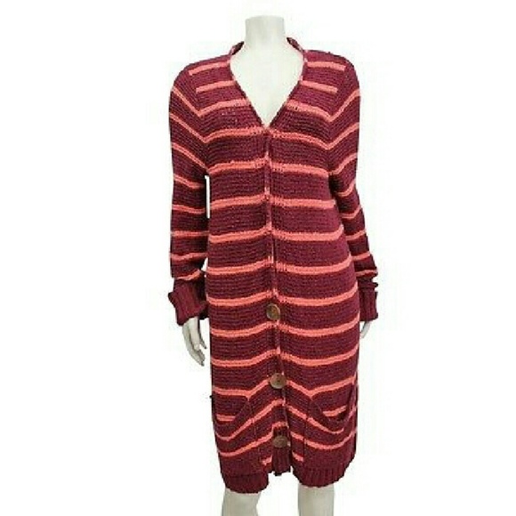 FP Beach Free People knit north beach stripe Sz L - Picture 1 of 4