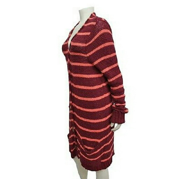 FP Beach Free People knit north beach stripe Sz L - Picture 2 of 4
