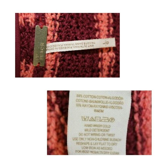 FP Beach Free People knit north beach stripe Sz L - Picture 4 of 4