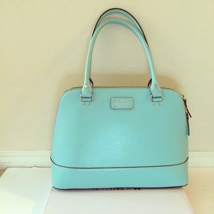 kate space mint blue handbag