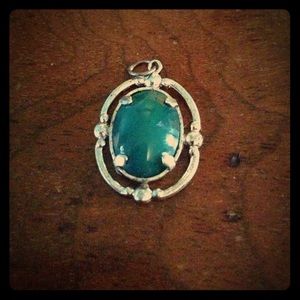Opal and Silver Pendant