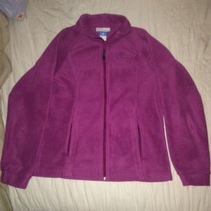 Fuchsia full zip fleece Columbia jacket