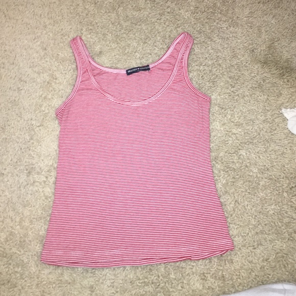 Red and white tank