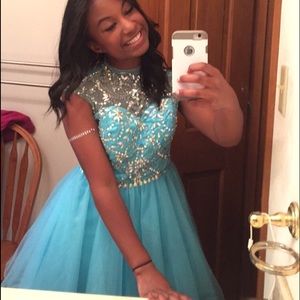 Baby Blue Homecoming Dress