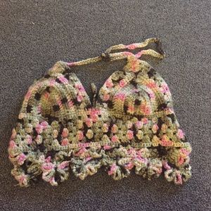 Handmade crochet knit halter top