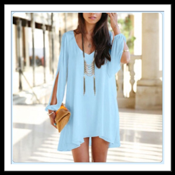 BABY BLUE short dress