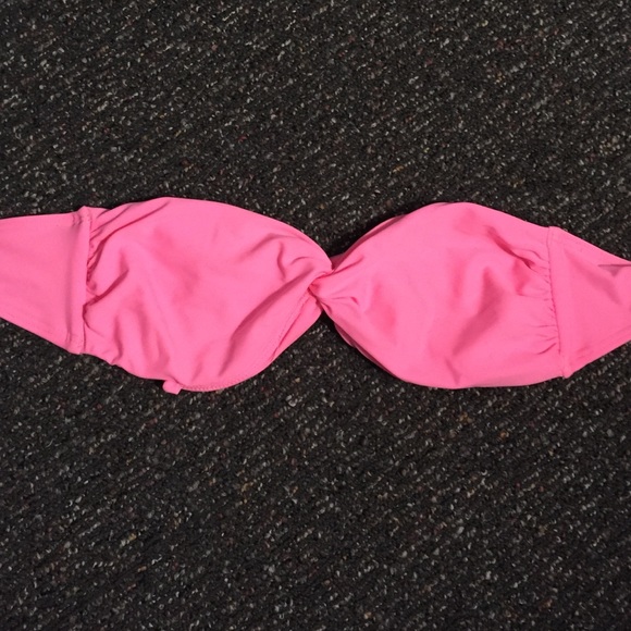 Super cute neon pink bikini bandeau top!