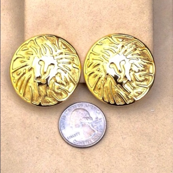 Vintage Lion Head Anne Klein Clips