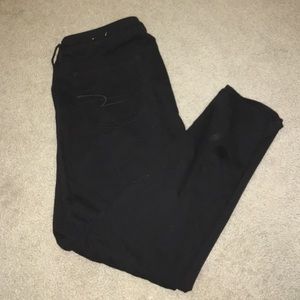 Black knit AE jeggings