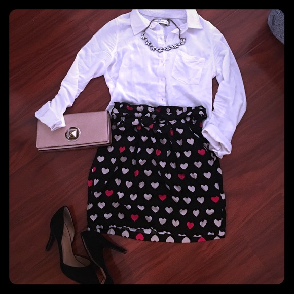 Black patterned Peplum skirt