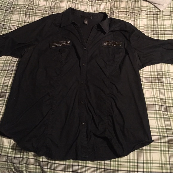 Lane Bryant top with metal stud accents