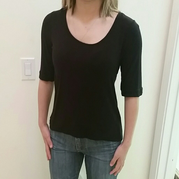 Cute soft cotton black top