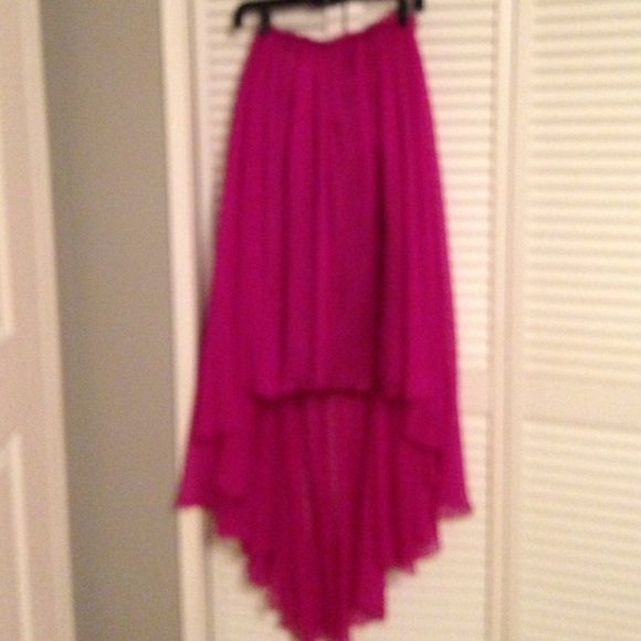 Strapless hi-low dress