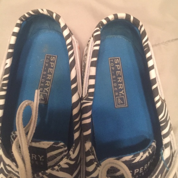 Women's Zebra Sperry Topsiders - Picture 2 of 3