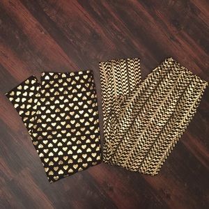 Black & gold leggings