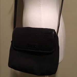 Vintage Leather-trimmed Authentic Coach Handbag