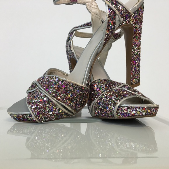 🔻Multicolored Glitter Sandals - Picture 3 of 7