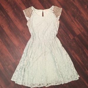 Mint lace dress