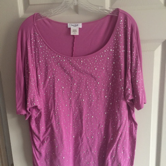 Kate Hill plum shimmer tee
