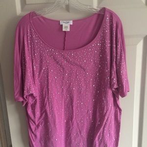 Kate Hill plum shimmer tee