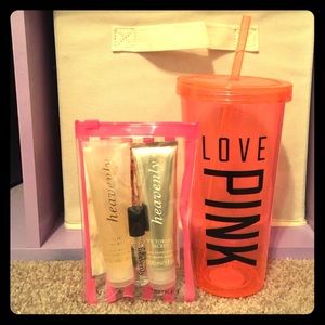 PINK tumbler and Victoria's Secret samples