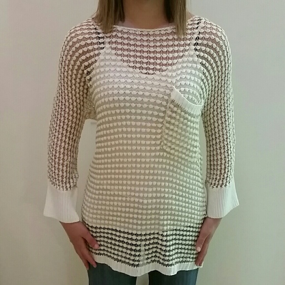 Cream and gold sweater super cute - Picture 1 of 3