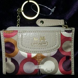 COACH op art mini ID/card holder