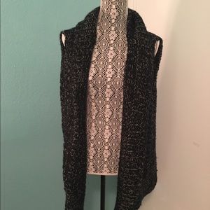 Shawl sweater vest
