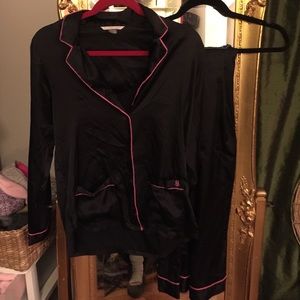 Black and pink silk Victoria's Secret xs pjs