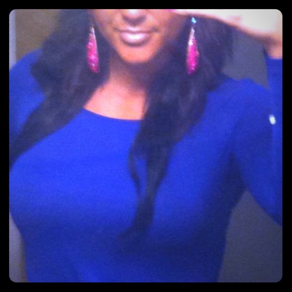 Hand made pink clip-on earrings