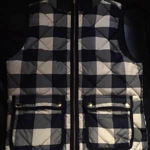 Navy Buffalo Check J. Crew Vest