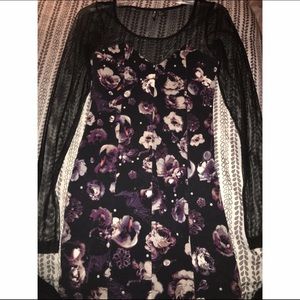 Floral and mesh dress