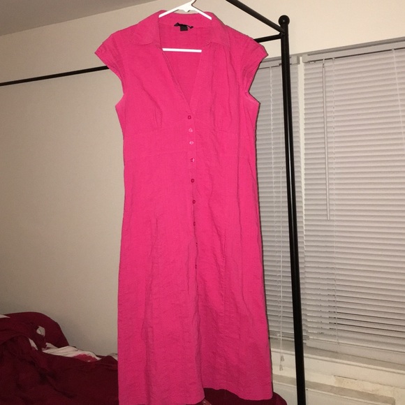 Hot pink sleeveless dress