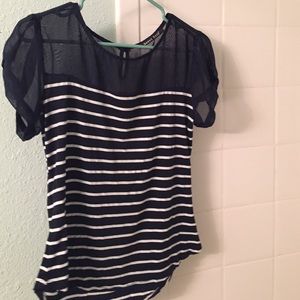Striped top.