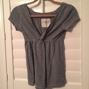 cute gray low cut top.
