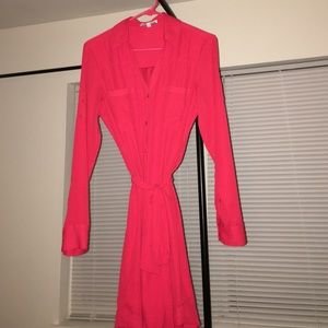 Never worn, red shirt dress