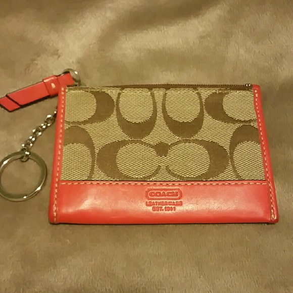 Coach key chain wallet