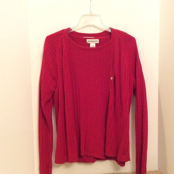 Red twin set