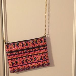 Sequined cross body purse