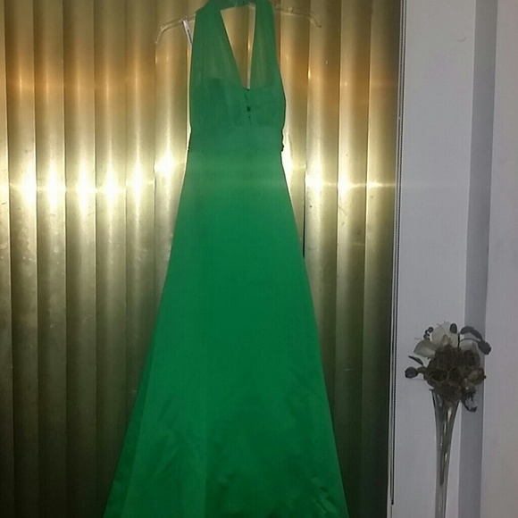 A green dress from David bridal worn once - Picture 1 of 4