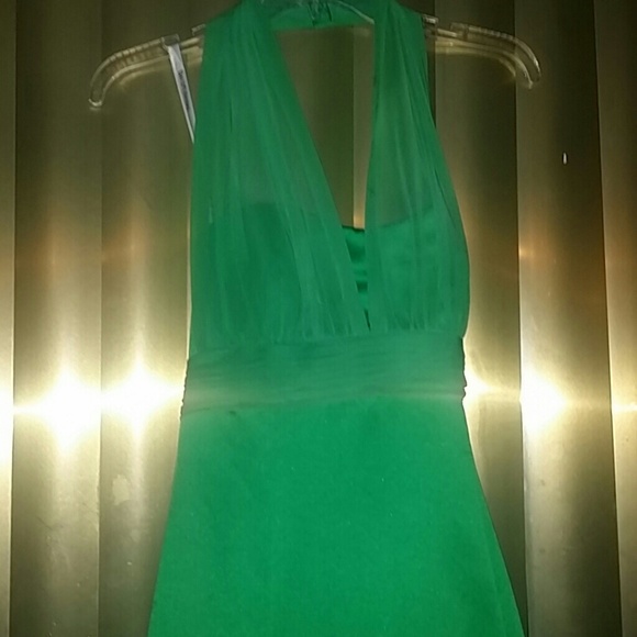 A green dress from David bridal worn once - Picture 2 of 4