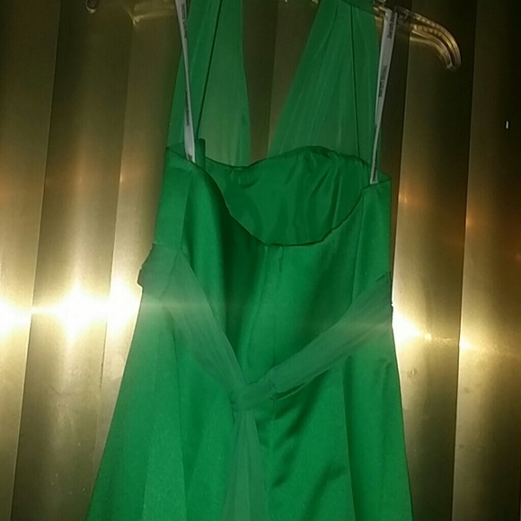 A green dress from David bridal worn once - Picture 4 of 4