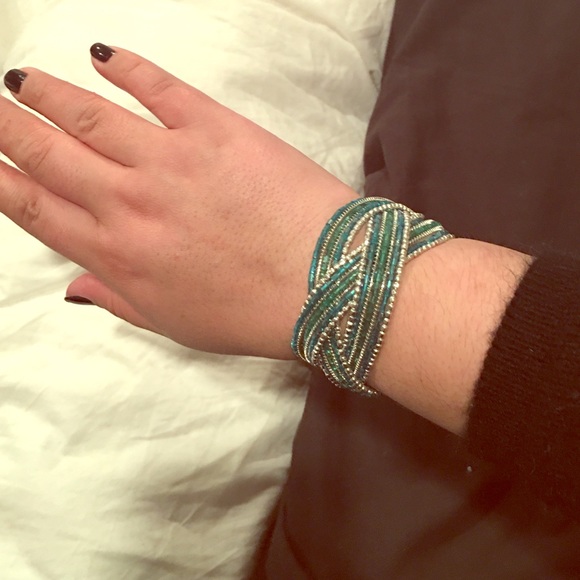 Blue & silver bracelet - one-size-fits-all