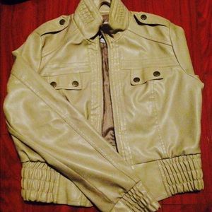 Wet seal leather jacket