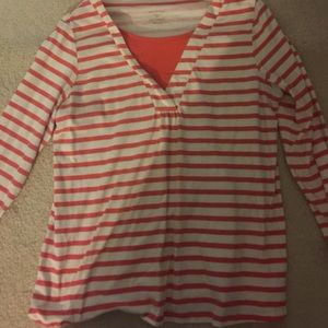 White stag striped tee