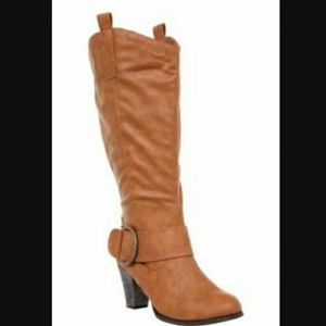 Sz 10 Torrid Iris Cognac Wide Width Calf Boot