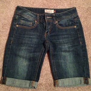 Knee length Jean shorts